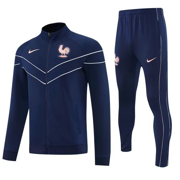 Conjunto Completo Ropa Deportiva Con Cremallera Larga Francia 2026 Azul Marino Francia Conjunto 2026 Azul - Francia Barata | tiendasdefutboles