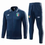 Conjunto Completo Ropa Deportiva Con Cremallera Larga Italia 2026 Azul