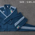 Conjunto Completo Ropa Deportiva Con Cremallera Larga Italia 2026 Azul