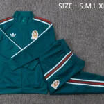 Conjunto Completo Ropa Deportiva Con Cremallera Larga México 2026 Verde I Rojo
