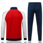 Conjunto Completo Ropa Deportiva Con Cremallera Larga Niños Arsenal 2026 2027 Rojo Azul Blanco