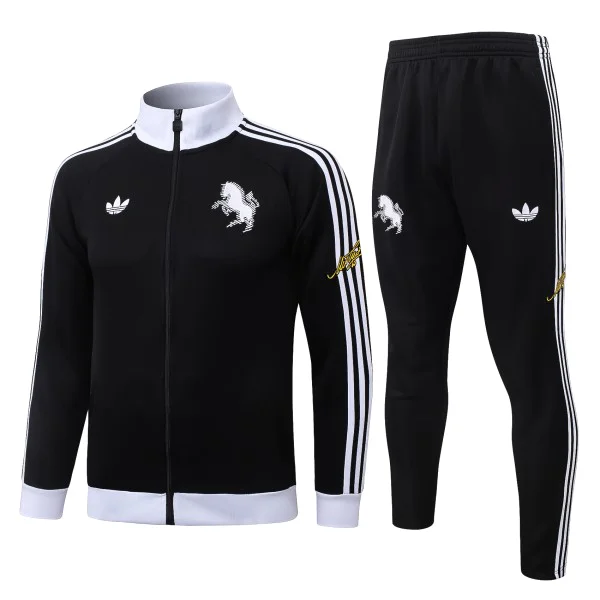 Conjunto Completo Ropa Deportiva Con Cremallera Larga Niños Juventus 2026 2027 Negro Blanco Juventus Niños Conjunto 2026 2027 Negro - Equipación Juventus Niños | tiendasdefutboles