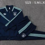 Conjunto Completo Ropa Deportiva Con Cremallera Larga Niños Alemania 2026 Azul Marino