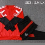 Conjunto Completo Ropa Deportiva Con Cremallera Larga Niños Arsenal 2026 2027 Rojo Blanco Negro