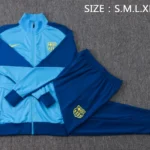 Conjunto Completo Ropa Deportiva Con Cremallera Larga Niños Barcelona 2025 2026 Azul