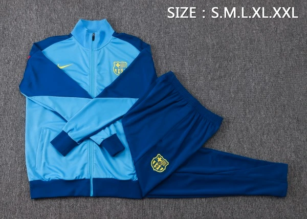 Conjunto Completo Ropa Deportiva Con Cremallera Larga Niños Barcelona 2025 2026 Azul FC Barcelona Niños Conjunto 2025 2026 Azul - Equipacion Fc Barcelona Niños | tiendasdefutboles