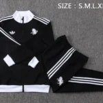 Conjunto Completo Ropa Deportiva Con Cremallera Larga Niños Juventus 2026 2027 Negro Blanco