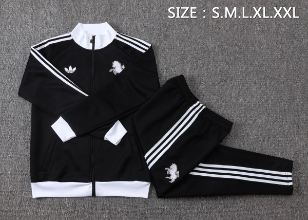 Conjunto Completo Ropa Deportiva Con Cremallera Larga Niños Juventus 2026 2027 Negro Blanco Juventus Niños Conjunto 2026 2027 Negro - Equipación Juventus Niños | tiendasdefutboles