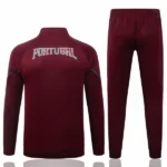 Conjunto Completo Ropa Deportiva Con Cremallera Larga Portugal 2026 Borgona