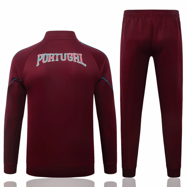 Conjunto Completo Ropa Deportiva Con Cremallera Larga Portugal 2026 Borgona Portugal Conjunto 2026 - Portugal Barata | tiendasdefutboles
