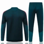 Conjunto Completo Ropa Deportiva Con Cremallera Larga Real Madrid 2026 2027 Verde Marino Rosa