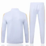 Conjunto Completo Ropa Deportiva Con Cremallera Larga Real Madrid 2026 2027 Blanco Azul Amarillo