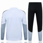 Conjunto Completo Ropa Deportiva Con Cremallera Larga Real Madrid 2026 2027 Blanco Gris Negro