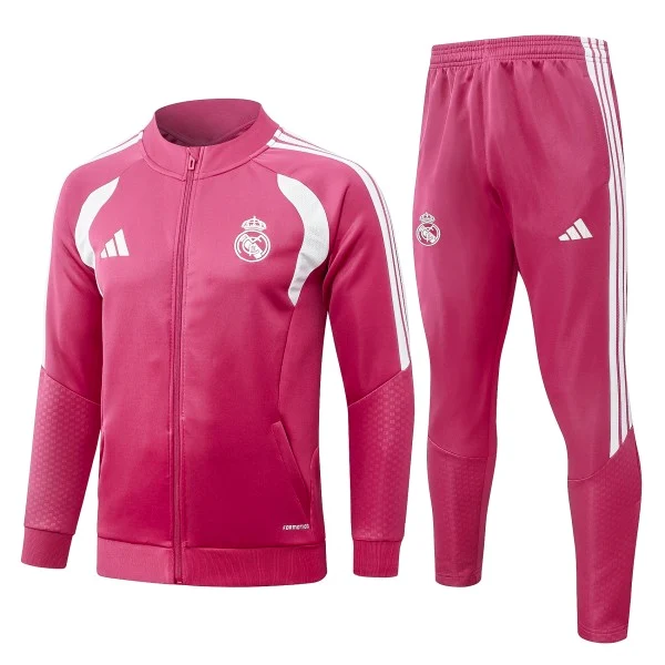 Conjunto Completo Ropa Deportiva Con Cremallera Larga Real Madrid 2026 2027 Rosa Blanco Real Madrid Conjunto 2026 2027 Rosa - Real Madrid Barata | tiendasdefutboles