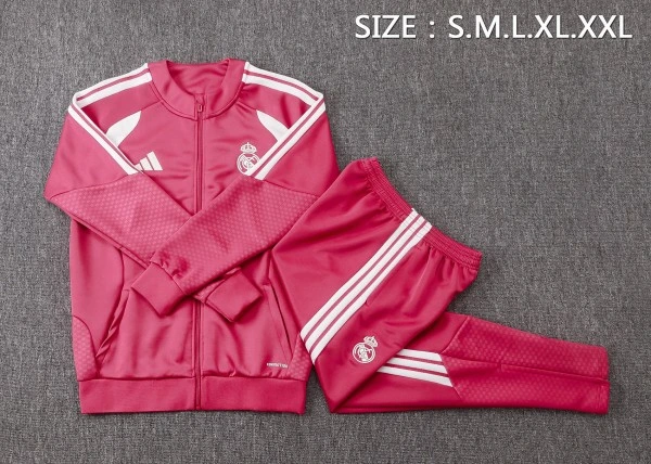 Conjunto Completo Ropa Deportiva Con Cremallera Larga Real Madrid 2026 2027 Rosa Blanco Real Madrid Conjunto 2026 2027 Rosa - Real Madrid Barata | tiendasdefutboles