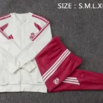 Conjunto Completo Ropa Deportiva Con Cremallera Larga Real Madrid 2026 2027 Amarillo Rosa Blanco