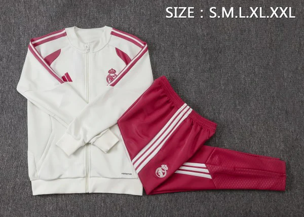 Conjunto Completo Ropa Deportiva Con Cremallera Larga Real Madrid 2026 2027 Amarillo Rosa Blanco Real Madrid Conjunto 2026 2027 Amarillo - Real Madrid Barata | tiendasdefutboles