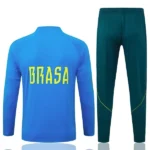 Conjunto Completo Sudadera Entrenamiento Brasil 2026 Azul Verde