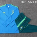 Conjunto Completo Sudadera Entrenamiento Brasil 2026 Azul Verde