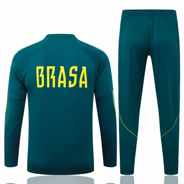 Conjunto Completo Sudadera Entrenamiento Brasil 2026 Verde Brasil Conjunto 2026 Verde - Brasil Barata | tiendasdefutboles