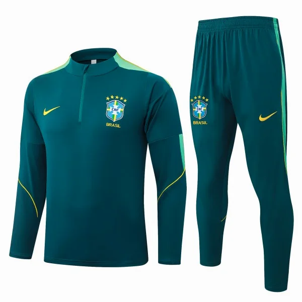 Conjunto Completo Sudadera Entrenamiento Brasil 2026 Verde Brasil Conjunto 2026 Verde - Brasil Barata | tiendasdefutboles