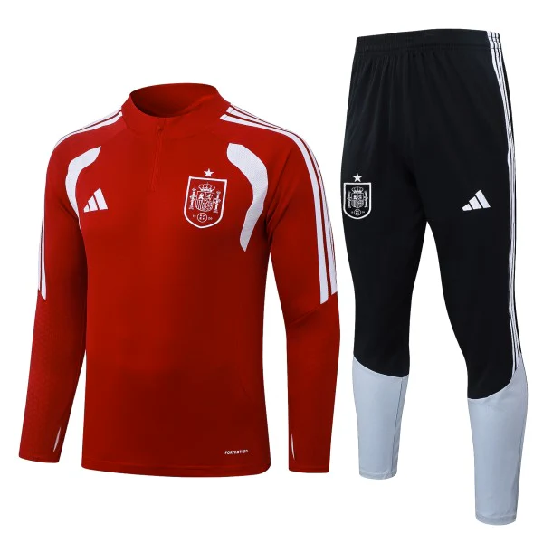 Conjunto Completo Sudadera Entrenamiento España 2026 Rojo Negro España Conjunto 2026 Rojo - España Barata | tiendasdefutboles