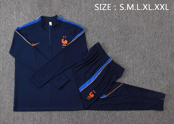 Conjunto Completo Sudadera Entrenamiento Francia 2026 Azul Marino Francia Conjunto 2026 Azul - Francia Barata | tiendasdefutboles