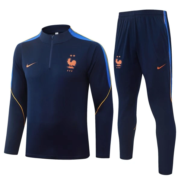 Conjunto Completo Sudadera Entrenamiento Francia 2026 Azul Marino Francia Conjunto 2026 Azul - Francia Barata | tiendasdefutboles