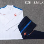 Conjunto Completo Sudadera Entrenamiento Francia 2026 Blanco Azul Marino