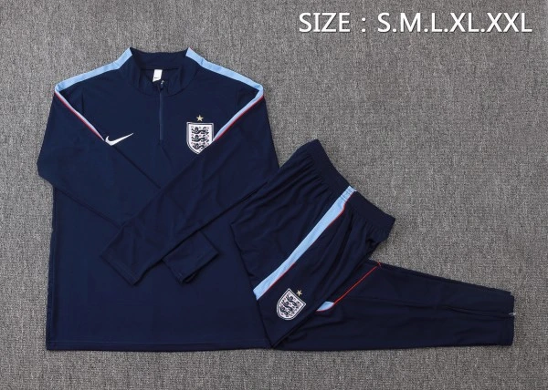 Conjunto Completo Sudadera Entrenamiento Inglaterra 2026 Azul Inglaterra Conjunto 2026 Azul - Inglaterra Barata | tiendasdefutboles