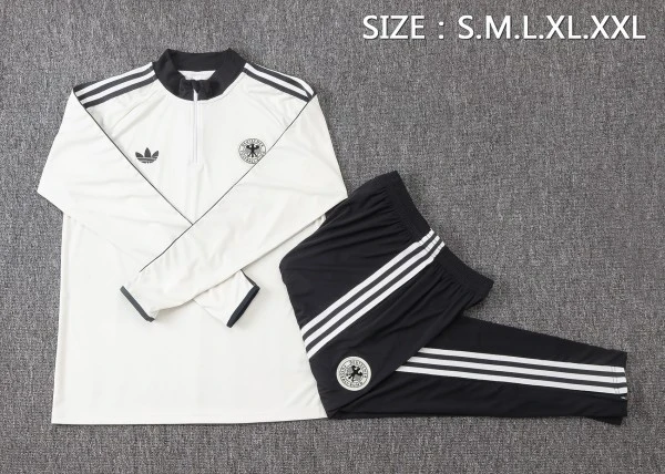 Conjunto Completo Sudadera Entrenamiento Niños Alemania 2026 Amarillo Blanco Alemania Niños Conjunto 2026 Amarillo - Equipacion Alemania Niños | tiendasdefutboles