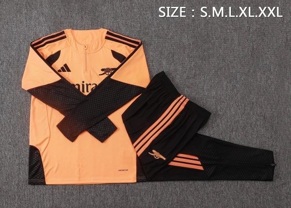 Conjunto Completo Sudadera Entrenamiento Niños Arsenal 2026 2027 Naranja Negro Arsenal Niños Conjunto 2026 2027 Naranja - Equipacion Arsenal Niños | tiendasdefutboles