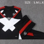 Conjunto Completo Sudadera Entrenamiento Niños Arsenal 2026 2027 Negro Rojo Blanco