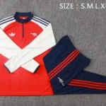 Conjunto Completo Sudadera Entrenamiento Niños Arsenal 2026 2027 Rojo Azul Blanco
