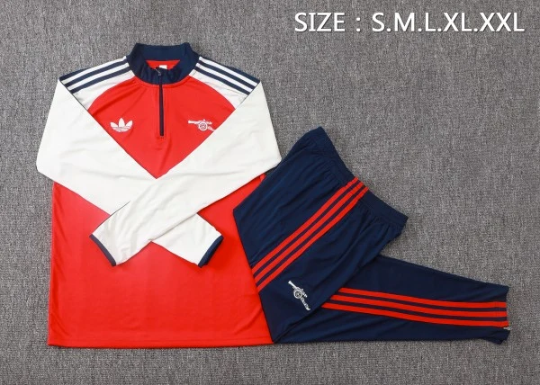Conjunto Completo Sudadera Entrenamiento Niños Arsenal 2026 2027 Rojo Azul Blanco Arsenal Niños Conjunto 2026 2027 Rojo - Equipacion Arsenal Niños | tiendasdefutboles