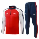Conjunto Completo Sudadera Entrenamiento Niños Arsenal 2026 2027 Rojo Azul Blanco