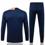 Conjunto Completo Sudadera Entrenamiento Niños Barcelona 2025 2026 Azul Marino Naranja