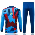 Conjunto Completo Sudadera Entrenamiento Niños Barcelona 2025 2026 Azul Rojo Amarillo
