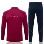 Conjunto Completo Sudadera Entrenamiento Niños Barcelona 2026 2027 Borgona Azul Marino