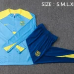 Conjunto Completo Sudadera Entrenamiento Niños Barcelona 2025 2026 Azul Amarillo
