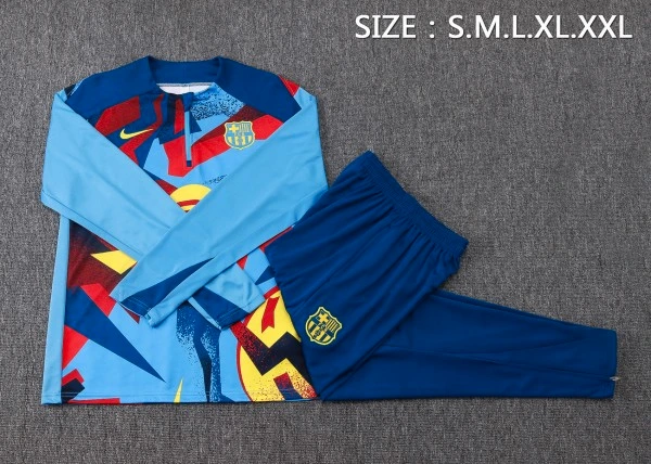 Conjunto Completo Sudadera Entrenamiento Niños Barcelona 2025 2026 Azul Rojo Amarillo FC Barcelona Niños Conjunto 2025 2026 Azul - Equipacion Fc Barcelona Niños | tiendasdefutboles