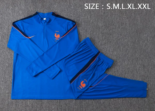 Conjunto Completo Sudadera Entrenamiento Niños Francia 2026 Azul Francia Niños Conjunto 2026 Azul - Equipacion Francia Niños | tiendasdefutboles