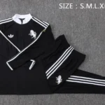 Conjunto Completo Sudadera Entrenamiento Niños Juventus 2026 2027 Negro Blanco