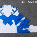 Conjunto Completo Sudadera Entrenamiento Niños Juventus 2026 2027 Blanco Azul