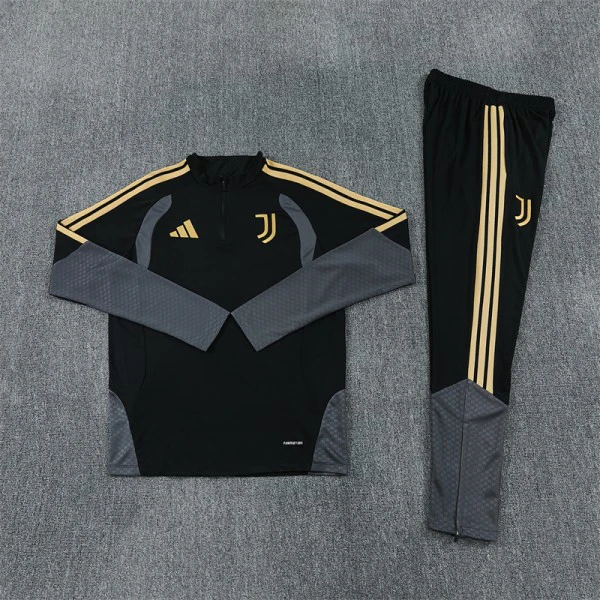 Conjunto Completo Sudadera Entrenamiento Niños Juventus 2026 2027 Negro Amarillo Gris Juventus Niños Conjunto 2026 2027 Negro - Equipación Juventus Niños | tiendasdefutboles