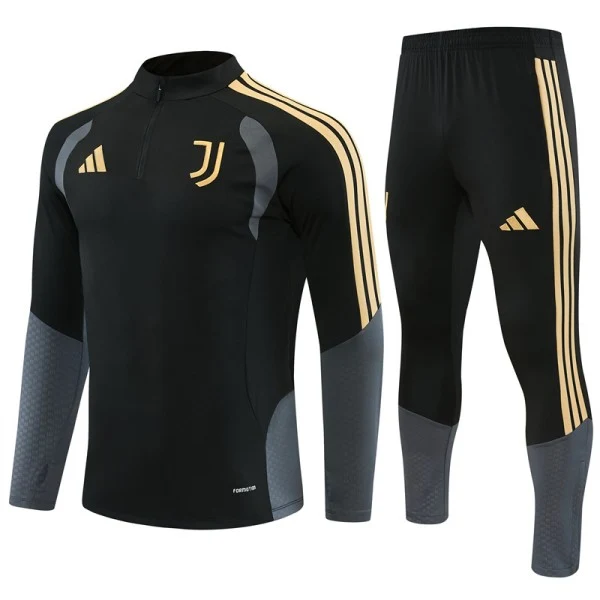 Conjunto Completo Sudadera Entrenamiento Niños Juventus 2026 2027 Negro Amarillo Gris Juventus Niños Conjunto 2026 2027 Negro - Equipación Juventus Niños | tiendasdefutboles