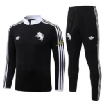 Conjunto Completo Sudadera Entrenamiento Niños Juventus 2026 2027 Negro Blanco