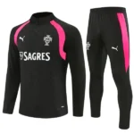 Conjunto Completo Sudadera Entrenamiento Niños Portugal 2026 Negro Rosa