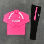 Conjunto Completo Sudadera Entrenamiento Niños Portugal 2026 Rosa Negro
