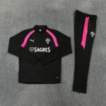 Conjunto Completo Sudadera Entrenamiento Niños Portugal 2026 Negro Rosa